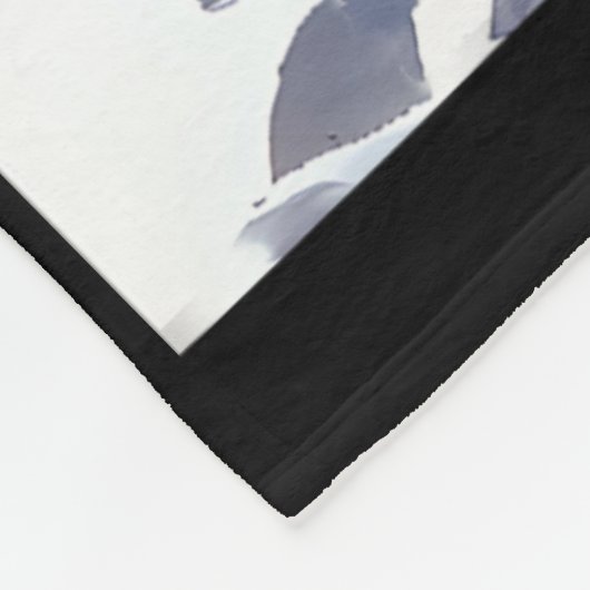 Grieks eiland Santorini ezel in traditioneel Griek Fleece Deken (Hoek)