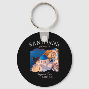 Grieks eiland Santorini Griekenland Oia Village Bl Sleutelhanger