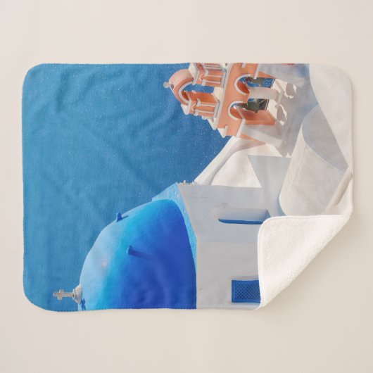Grieks eiland Santorini Sherpa Deken (Voorkant (horizontaal))