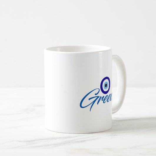 Grieks Evil Eye Koffie Mok (Voorkant rechts)