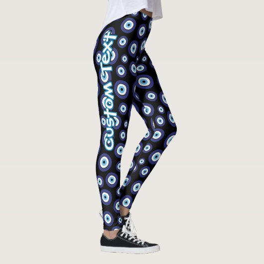 Grieks Evil Eye Pattern Leggings (Rechts)