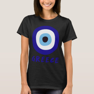 Grieks Evil Eye Vrouwen Zwart T-shirt