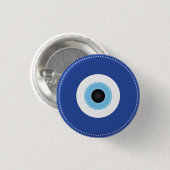 Grieks Evil White Ronde Button 3,2 Cm (Voorkant /achterkant)