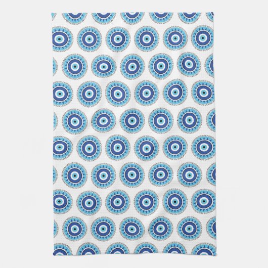 Grieks Evil White Theedoek (Verticaal)