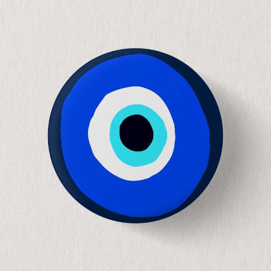 Grieks Eye Good Luck Symbool Ronde Button 3,2 Cm (Voorkant)