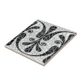 Grieks Gebroken Tegel Mozaïek Zwart Marmer Tegeltje (Zijkant)