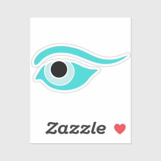 Grieks Gevist bootogen, beschermen tegen het kwaad Sticker (Vel)