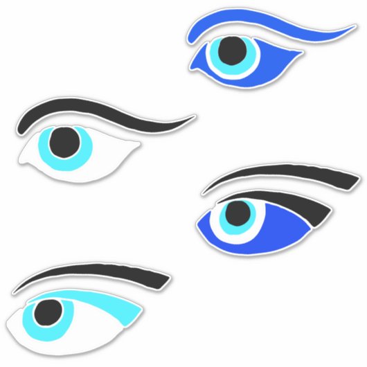 Grieks Gevist bootogen Sticker (Voorkant)