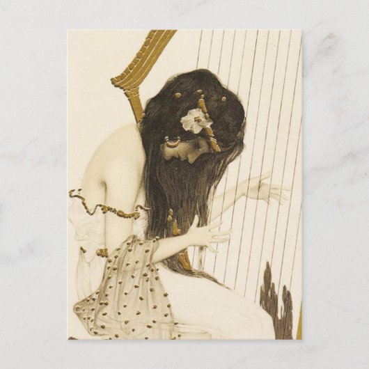 Grieks Harpist Briefkaart (Voorkant)
