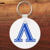 Grieks Initiaal van het Monogram Lambda Blue Sleutelhanger (Voorkant)