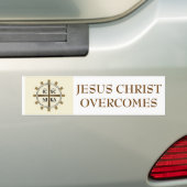 Grieks "Jezus Christus Overkomt" Bumpersticker (Op auto)