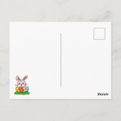 Grieks "Kalo Pasxa" Cute Kawaii Easter Bunny Briefkaart (Achterkant)