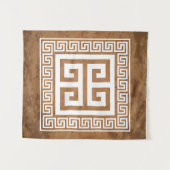 Grieks Key Patroon Wit Ontwerp Tapestry Wandkleed (Voorkant (horizontaal))