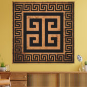 Grieks Key Pattern Zwart Design Canvas Print (Insitu (Woonkamer))