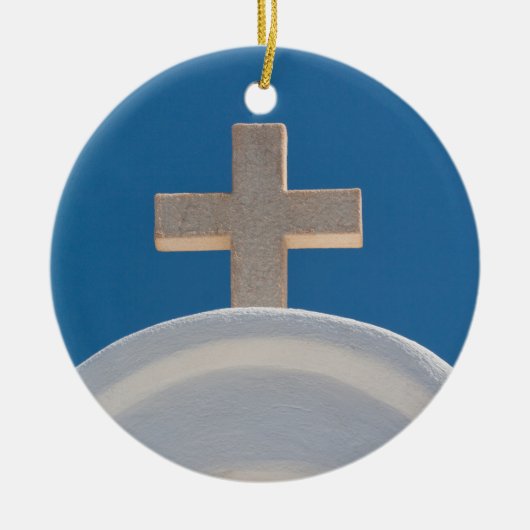 Grieks kruis keramisch ornament (Voorkant)