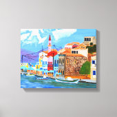 Grieks Kustcanvas Canvas Afdruk (Voorkant)