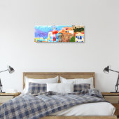 Grieks Kustcanvas Canvas Afdruk (Insitu (Slaapkamer))