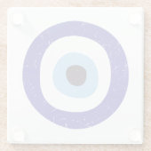 Grieks Kwaad Oog Verdrietig Ontwerp Glazen Onderzetter (Achterkant)