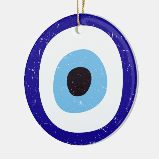 Grieks Kwaad Oog Verdrietig Ontwerp Keramisch Ornament (Links)