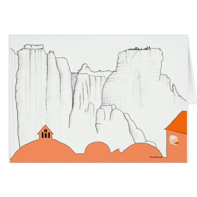 Grieks landschap. Meteora Monastary uit Kalambaka (Voorkant Horizontaal)