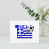 Grieks logo Griekse vlag football geschenken Briefkaart (Staand voorkant)