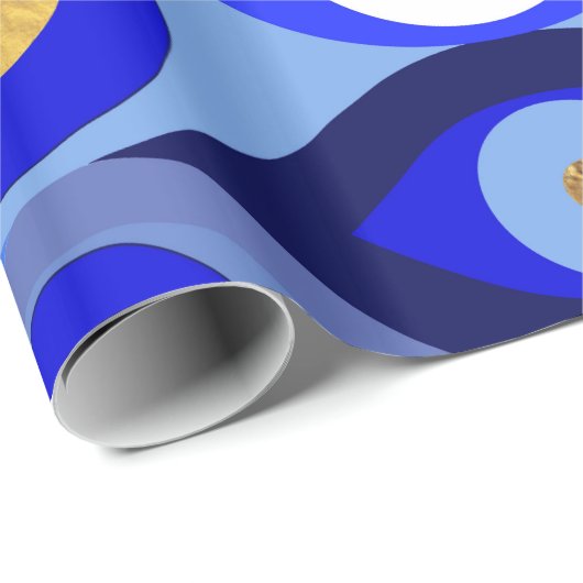 Grieks Mati Mataki - Matiasma Evil Eye blue Cadeaupapier (Rol Hoek)