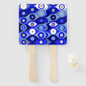 Grieks Mati Mataki - Matiasma Evil Eye blue Handwaaier (Voorkant en achterkant)