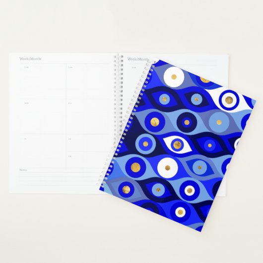 Grieks Mati Mataki - Matiasma Evil Eye blue Planner (Display)