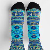 Grieks Mati Mataki - Matiasma Evil Eye blue Sokken (Top)