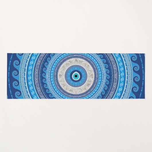 Grieks Mati Mataki - Matiasma Evil Eye ornamed #2 Yogamat (Voorkant (horizontaal))