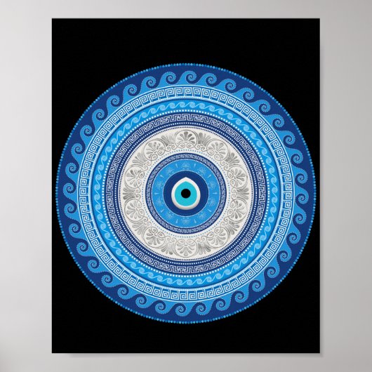 Grieks Mati Mataki - Matiasma Evil Eye ornament Poster (Voorkant)