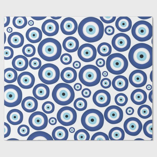 Grieks Mati Mataki - Matiasma Evil Eye Pattern #1 Cadeaupapier (Vlak)