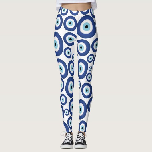 Grieks Mati Mataki - Matiasma Evil Eye Pattern #1 Leggings (Voorkant)