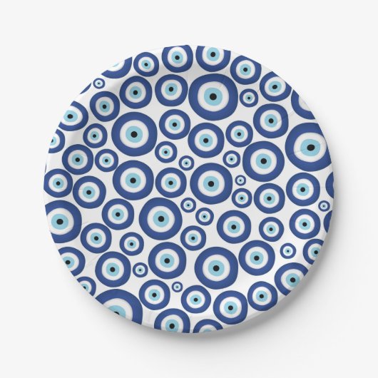 Grieks Mati Mataki - Matiasma Evil Eye Pattern #1 Papieren Bordje (Voorkant)