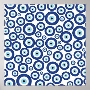 Grieks Mati Mataki - Matiasma Evil Eye Pattern #1 Poster