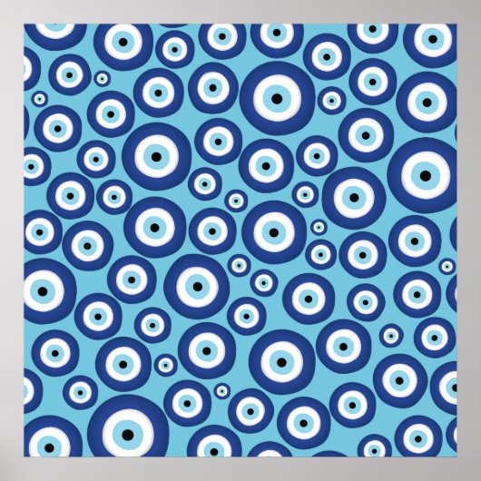 Grieks Mati Mataki - Matiasma Evil Eye Pattern #2 Poster (Voorkant)