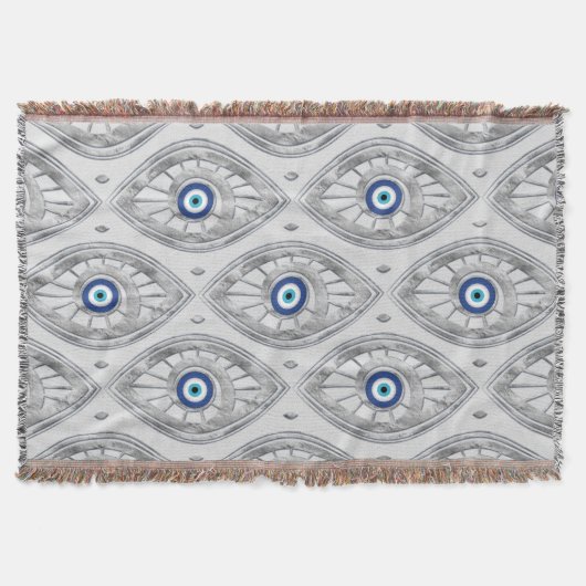 Grieks Mati Mataki - Matiasma Evil Eye Pattern #3 Deken (Voorkant)