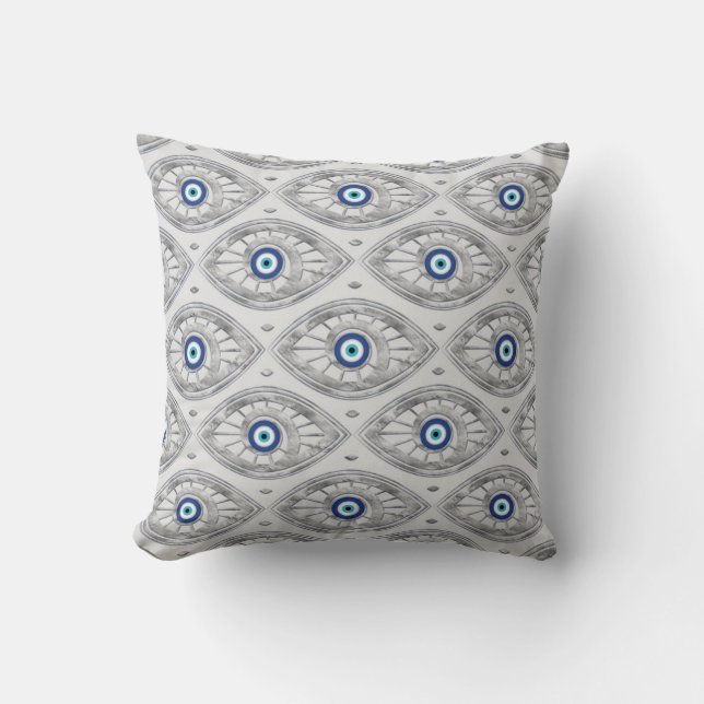 Grieks Mati Mataki - Matiasma Evil Eye Pattern #3 Kussen (Voorkant)