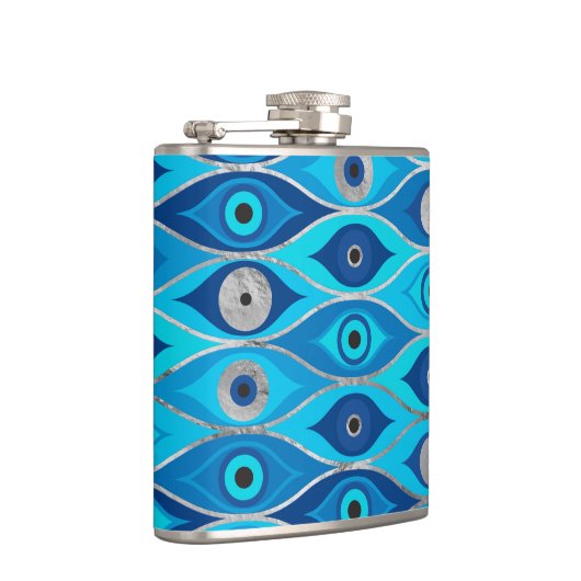 Grieks Mati Mataki - Matiasma Evil Eye Pattern Heupfles (Rechts)