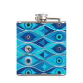 Grieks Mati Mataki - Matiasma Evil Eye Pattern Heupfles (Achterkant)