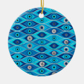 Grieks Mati Mataki - Matiasma Evil Eye Pattern Keramisch Ornament (Voorkant)