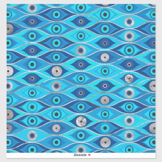 Grieks Mati Mataki - Matiasma Evil Eye Pattern Sticker (Vel)