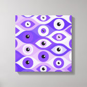 Grieks Mati Mataki - Matiasma Evil Eye purples Canvas Afdruk (Voorkant)