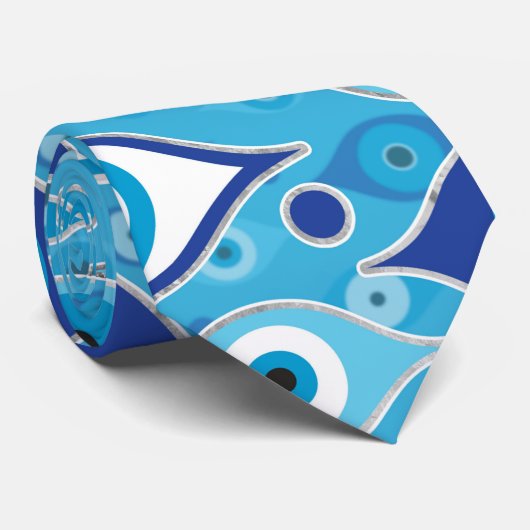 Grieks Mati Mataki - Matiasma Oogpatroon Stropdas (Opgerold)