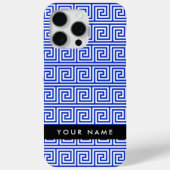Grieks Meander Key Blue, Jouw naam, Personaliseren Case-Mate iPhone Case (Achterkant)