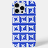 Grieks Meander Key Squares Patroon Blauw Case-Mate iPhone Case (Achterkant)