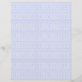 Grieks Meander Key Squares Patroon Blauw Flyer (Voorkant)