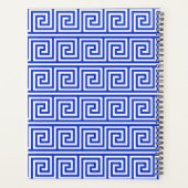 Grieks Meander Key Squares Patroon Blauw Planner (Achterkant)