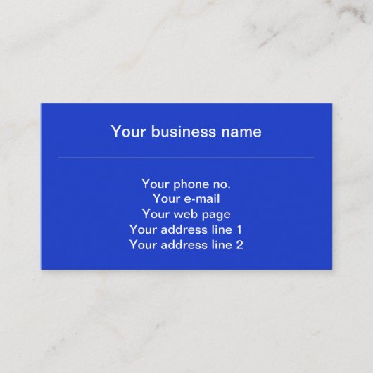 Grieks Meander Key Squares Patroon Blauw Visitekaartje (Voorkant)