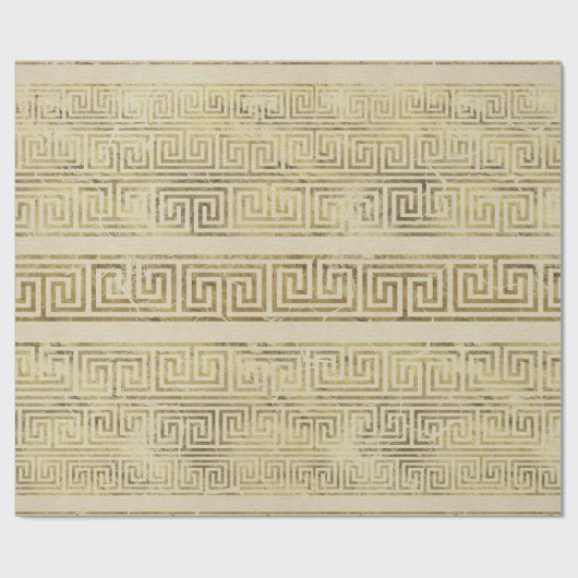 Grieks Meander Patroon - Grieks Kernornament Cadeaupapier (Vlak)